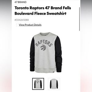 47 Brand Toronto Raptors Fleece Crewneck Sweater